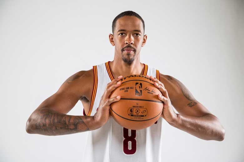 Channing Frye with basketball